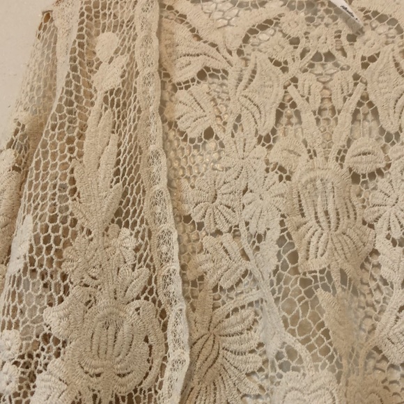 STUDIO Y cream/ ivory crochet jacket, size S - Picture 9 of 11